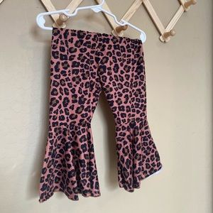 Bailey’s blossoms girls leopard print bells bell bottoms 18-24 months flare leg